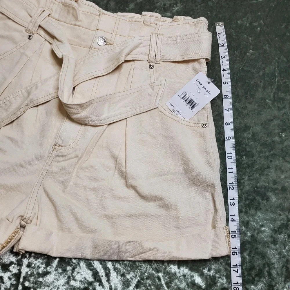 Free People Nova Denim Paperbag Shorts‎ Plume